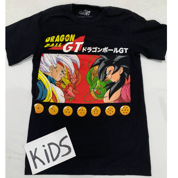 Dragon Ball GT Kids' Goku Face Off with Vegeta Baby Kanji Anime T-Shirt Size XS - Picture 1 of 6